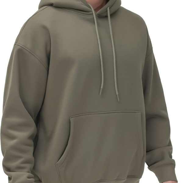 Men's Fleece Pullover Hoodie Loose Fit Ultra Soft Hooded Sweatshirt With Pockets