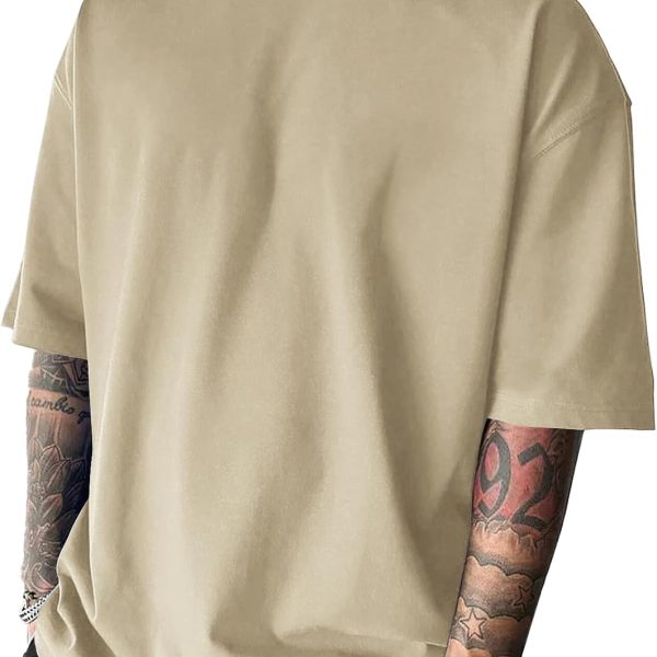Men's Fashion Oversized Tshirts Workout Short  T-Shirt Dry Fit Lightweight Crewneck Tee Tops
