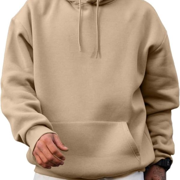 Men's  Casual Cotton Hooded Collar Drawstring Hoodies Pullover Sweatshirts Casual Long Sleeve Shirts