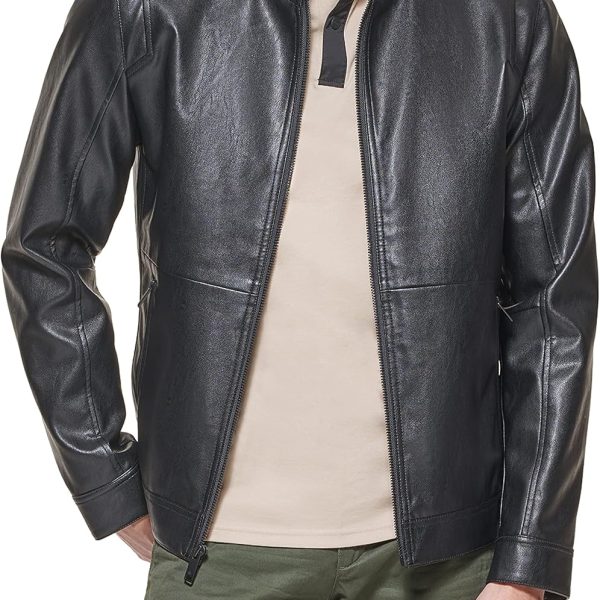 Men's  Series Faux Leather Racing-Style Jacket