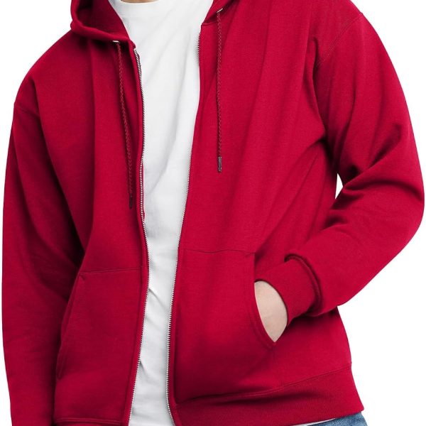 Men's Zip-Up Hoodie,  Fleece Full-Zip Hoodie for Men, Hooded Sweatshirt
