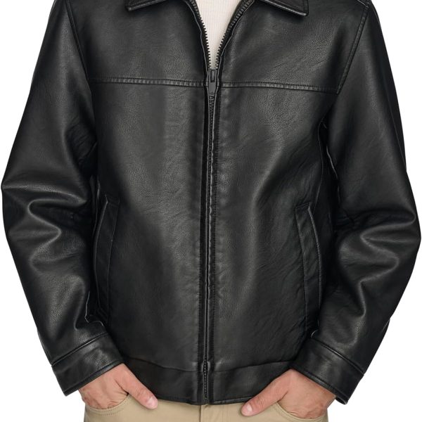 Men's Faux Leather Jacket (Regular, Big & Tall Sizes)