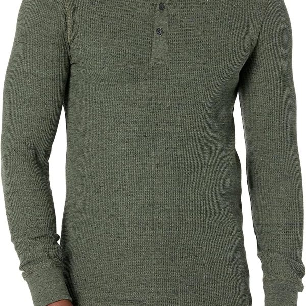 Men's Regular-Fit Long-Sleeve Waffle Henley Shirt